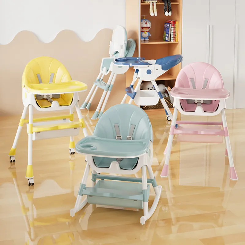 Mesa de comedor y silla mecedora para bebés de alta calidad