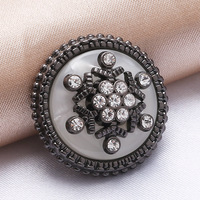 Kancing Tekan Kustom Vintage Berbentuk Bunga & Hati dengan Tekstur Mutiara Emas 18MM 21MM 25MM untuk Pakaian, Jahitan Logam