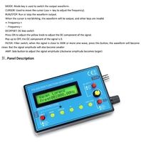FG-200 DDS Function Signal Generator Frequency Counter 0.01Hz - 500KHz Source Module Sine+Square+Sawtooth Waveform