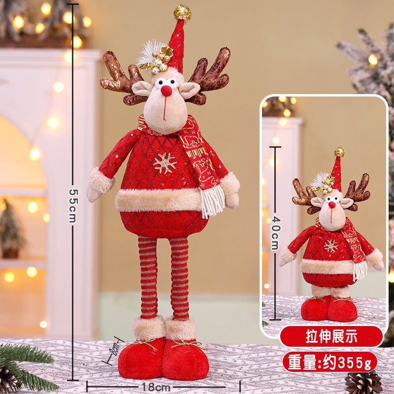 Ciervo retráctil rojo de 55 cm