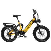 Vélo électrique pour adultes EU Ship Cyrusher Kommoda Pro, moteur arrière 250W, tout-terrain, batterie 52V 20Ah, pneus 20 pouces.