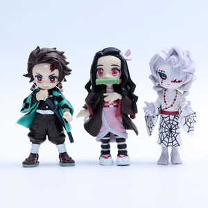 5 Diseños de Figuras de Demon Slayer, Set de 6 Piezas, Figuras de Acción de Anime Japonés, <span class=keywords><strong>Tanjiro</strong></span>, Nezuko, Zenitsu, Figuras Decorativas de PVC, Estatuas de Juguete - Product Image 6