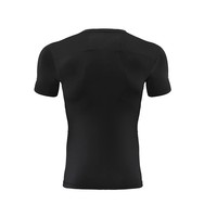 T-shirt de sport pour homme, style européen et américain, extensible, en mélange de soie de lait et de chanvre, design uni, pour la course en plein air