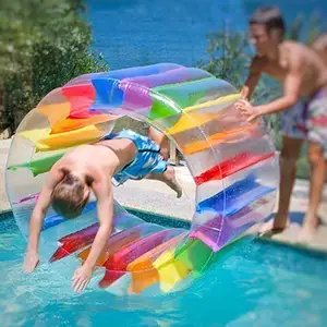 Outdoor Large Float Swimming Pool Water Colorful Float Toy Inflatable Roller Wheels