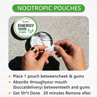 Prix de gros : Sachet énergétique oral pour la concentration mentale et l'énergie sportive, à la caféine naturelle et nootropique, faible MOQ, personnalisation