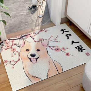 Alfombrilla de entrada de perros viciosos de dibujos animados antideslizante lavable alfombra de bucle de seda de PVC hecha a máquina para uso doméstico - Product Image 6