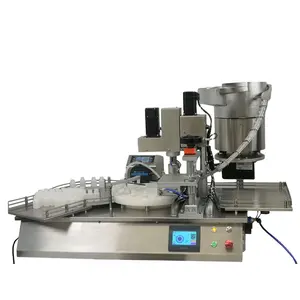Rotary Table Filling And Capping Machine With Capping Feeder