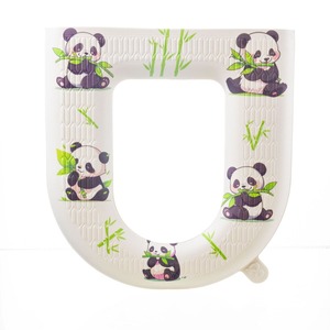 Funda para asiento de inodoro con diseño de panda de dibujos animados, impermeable y resistente a las manchas, para uso doméstico - Product Image 1