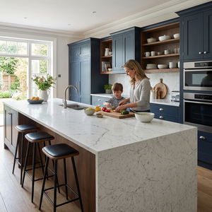 หินควอตซ์เทียมลายเส้นใยละเอียดจากโรงงานโดยตรง สำหรับทำท็อปครัวสำเร็จรูป - Product Image 4