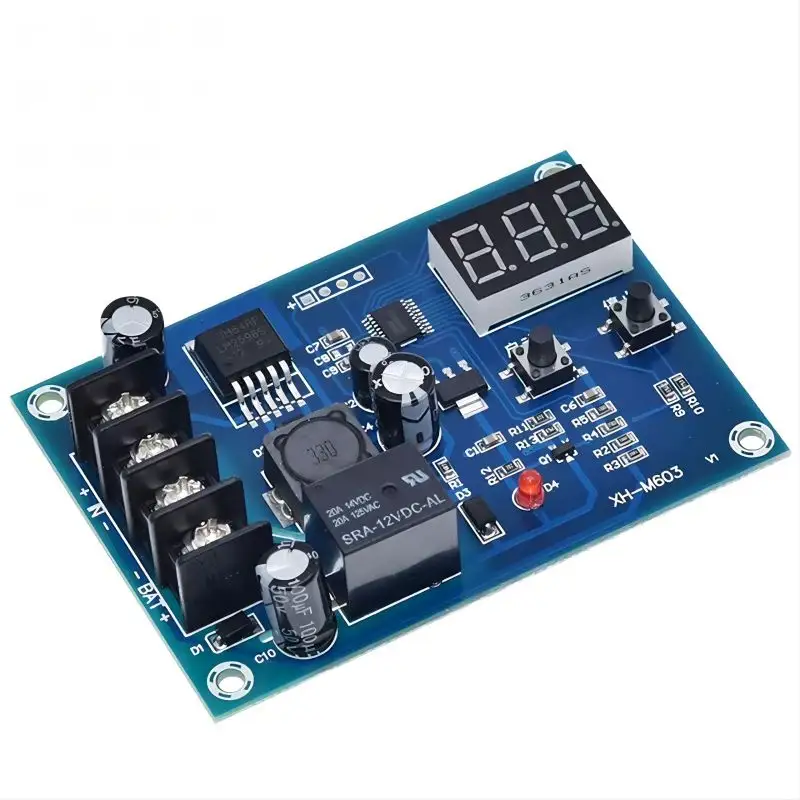 Módulo de control de carga del cargador de batería de 12-24V, placa de protección del interruptor de control con pantalla LED, para la batería de la batería, con el módulo de control de carga de la batería