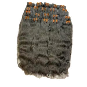 Extensiones de cabello 100% humano. Cabello indio con cutícula alineada, doble trama a máquina. Trama de cabello Remy virgen de un solo donante. - Product Image 1