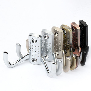 Kinnat Wall Mounted Coat Hooks Zinc Alloy Rectangle Rust Resistant European Style Single Hook For <b>Wardrobe</b> Door - Product Image 1