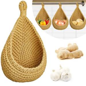 Cesta de almacenamiento tejida de cuerda de algodón, macetas de valla colgante para <span class=keywords><strong>pared</strong></span> exterior, cestas de mimbre 2022, ropa para <span class=keywords><strong>colgar</strong></span> <span class=keywords><strong>en</strong></span> el - Product Image 2