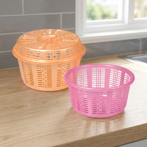 Eco-Friendly Small Plastic Detachable Handle Fruit and Vegetable Storage <b>Hamper</b> <b>Basket</b> - Product Image 3