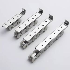 Roulettes <span class=keywords><strong>de</strong></span> porte coulissante à suspension supérieure en acier inoxydable pour portes en bois, roulettes <span class=keywords><strong>de</strong></span> <span class=keywords><strong>portail</strong></span> <span class=keywords><strong>coulissant</strong></span> robustes en acier inoxydable pour <span class=keywords><strong>rail</strong></span> <span class=keywords><strong>de</strong></span> suspension - Product Image 4