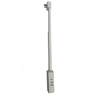 Electrical Outlet Extender 2 Outlets White <b>Wall</b> <b>Mount</b> Desk Sofa Bedside <b>Table</b> Use - Product Image 5