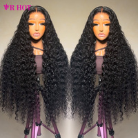 Perruques sans colle en cheveux humains vierges ondulés naturels de 38-40 pouces, alignés avec la cuticule, pour femmes noires, perruques frontales HD 13x4 13x6 en dentelle complète