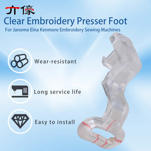 # Prensatelas de Bordado de Plástico Transparente 830810008 (P) para Máquinas de Coser de Bordado Janome, <span class=keywords><strong>Elna</strong></span> y Kenmore, Accesorios - Product Image 6