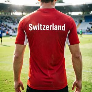 Camiseta de Fútbol de la Selección Nacional <span class=keywords><strong>Suiza</strong></span> 2026, Versión Local y Visitante, Transpirable, Personalizable con Nombre, para Fanáticos y Jugadores - Product Image 1