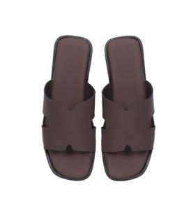 Sandales décontractées marron pour hommes à lanières larges, bout ouvert, à enfiler, pour l'été et la plage - Product Image 1