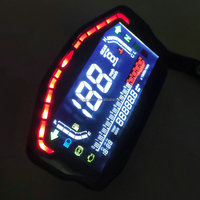 Instrument LCD à écran couleur réglable 1-6 vitesses carburateur EFI voiture universel