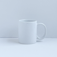 Mug en céramique blanc uni vierge pour sublimation, cylindre droit, vente en gros, tasse à café, vaisselle, station de traitement des ressources d'entreprise