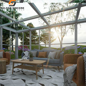 Fenêtres à battant modernes en aluminium à double vitrage Véranda lucarne insonorisée ouverture horizontale Conception étanche Villas Véranda - Product Image 6