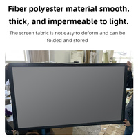 Écran de projection 16:9 avec double support trépied extérieur, grille blanche anti-lumière 4K, support mobile portable pour projecteur HD