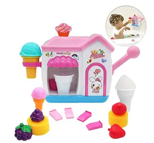 在线婴儿沐浴时间冰淇淋泡泡假装蛋糕游戏套装儿童沐浴玩具