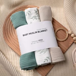Coperte Avvolgenti 100% Cotone per Neonati, Morbide e Traspiranti, Grandi <span class=keywords><strong>38</strong></span> X 40 Pollici, Pannolini Avvolgenti e Coperte per il Ruttino - Product Image 6