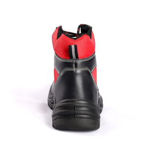 Slijtvaste Pupuzool Rood Zwart Mode Kleur Oem Fabrieksstijl Werklaarzen Stalen Neus Veiligheidsschoenen Voor Mannen - Product Image 4