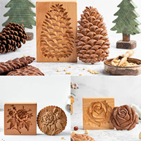 Nouveau design – Moule à biscuits en bois – Ustensile de cuisine pour pâtisserie – Moules à biscuits en bois pour pain d'épices