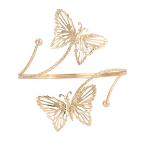 Bracelet manchette ouvert multicouche personnalisé, motifs fleurs et feuilles, style Instagram tendance pour femme, jonc en métal incrusté <span class=keywords><strong>de</strong></span> diamants - Product Image 5