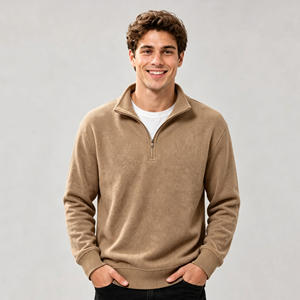 2026 Men's 1/4 <strong>Quarter</strong> <strong>Zip</strong> Fleece Pullover Sweatshirt, Casual Stand Collar Half <strong>Zip</strong> Fleece <strong>Jumper</strong> for Autumn Winter Available - Product Image 6