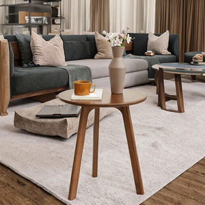 Modern Minimalist Oak <b>Coffee</b> <b>Table</b> with 3 <b>Legs</b> Portable Solid Wood Design <b>for</b> Living Room Bedroom Sofa Apartment Home Furniture - Product Image 2