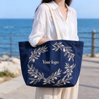 Sac fourre-tout personnalisé en toile de coton à longues poignées, réutilisable, imprimé vierge pour la promotion des achats