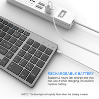 Teclado Ergonómico Inalámbrico USB de Tamaño Completo con Interruptores de Tijera, Doble Modo BT 2.4G, Recargable, Distribución de Teclas US, Precio de Fábrica al Por Mayor