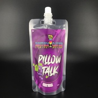 Pochettes souples transparentes de 8 oz avec bec verseur pour échantillons de vin et aliments, emballage plastique autoportant pour liquides