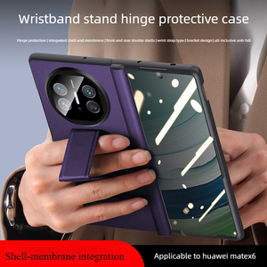 Suitable for Matex6 phone case wristband holder hinge protection case integrated anti drop folding <b>screen</b> phone case film - Product Image 1