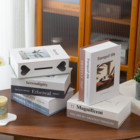 Boîte de rangement magnétique AHMH au design moderne, en forme de livre, pour dissimuler les câbles, décorative et mobile, pour la maison et le bureau