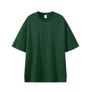 เสื้อยืดผู้ชาย 330 กรัม ผ้าคอตตอน 100% หนานุ่ม กันยับ สีพื้น คอกลม แขนสั้น ทรงโอเวอร์ไซส์ สไตล์สตรีทแวร์ - Product Image 2