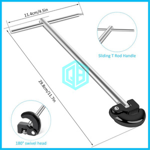 Llave de lavabo multifuncional ajustable QINBU y llave de grifo herramienta de desmontaje para accesorios de cocina y baño - Product Image 2
