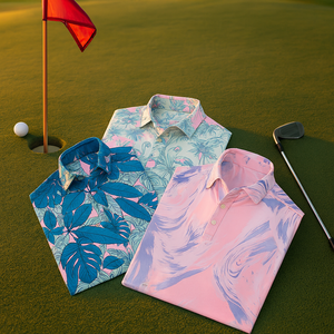 Fabrication OEM de polos de luxe de haute qualité à manches courtes personnalisés avec logo, vêtements de golf pour hommes - Product Image 1