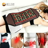 Coussin chauffant Jiwan Lejia en forme de L pour chaise de bureau avec pierres rouges pour le soutien lombaire et le soulagement des tissus profonds