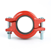 Raccord de tuyauterie en fonte ductile rainuré pour la lutte contre l'incendie, raccord flexible rainuré