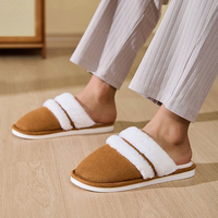 Nouveaux produits – Chaussons d'intérieur douillets pour hommes et femmes, personnalisables avec logo, en fourrure, antidérapants, chauds, en PVC