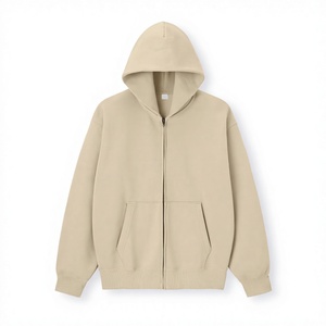 Sweat à capuche zippé pour homme 100% coton, coupe classique, décontracté, pour l'hiver, avec poches - Product Image 1