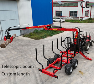 Remolque Forestal de Servicio Pesado <span class=keywords><strong>con</strong></span> <span class=keywords><strong>Grúa</strong></span> y Garra <span class=keywords><strong>para</strong></span> Tractor y Camión - Product Image 4
