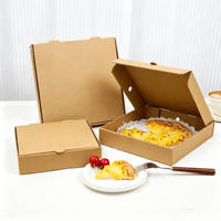 Boîte à pizza à emporter en gros, Chine, logo personnalisé imprimé, carton ondulé recyclable, boîte d'emballage pour pizza avec poignée, expédition sécurisée