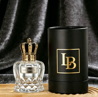 Exclusivo y Creativo Frasco de Perfume de Cristal Transparente de 50ml 100ml, con Atomizador y Caja de Empaque